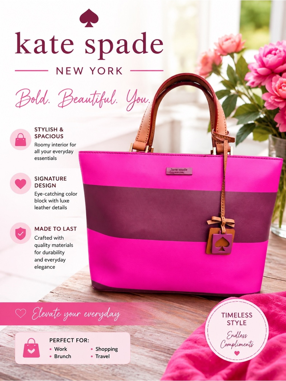 Kate Spade New York "Juno" Tote from the Grant Street Collection
